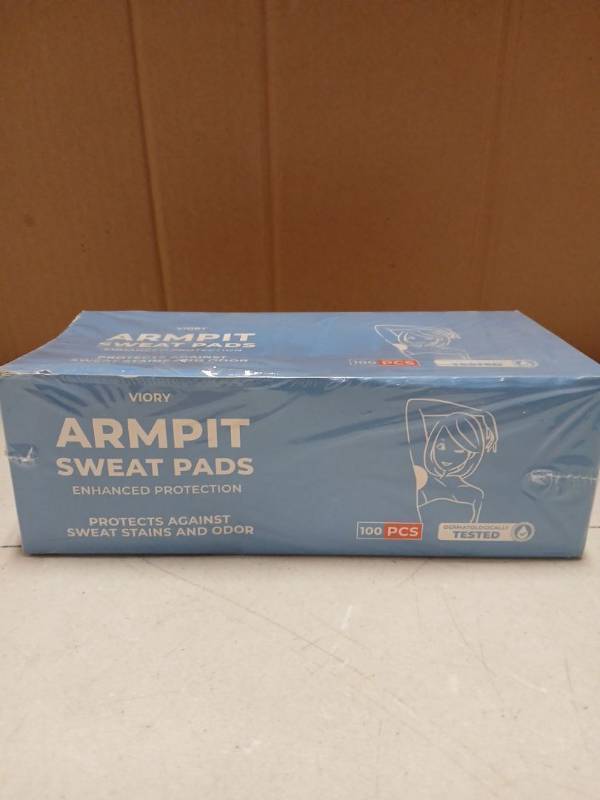 lot 25261 image: Viory Armpit Sweat Pads Enhanced Protection 100 PCS - Retail $12