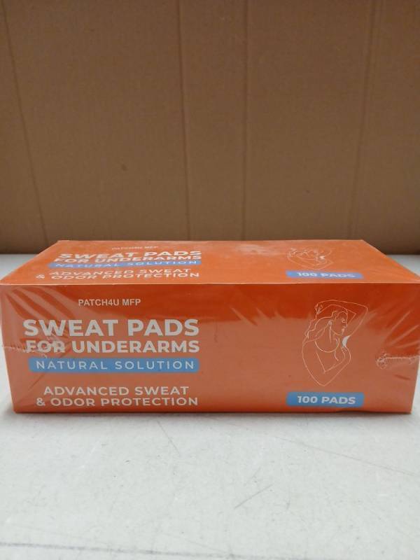 lot 25264 image: PATCH4U MFP Underarm Sweat Pads 100 Count - Retail $15