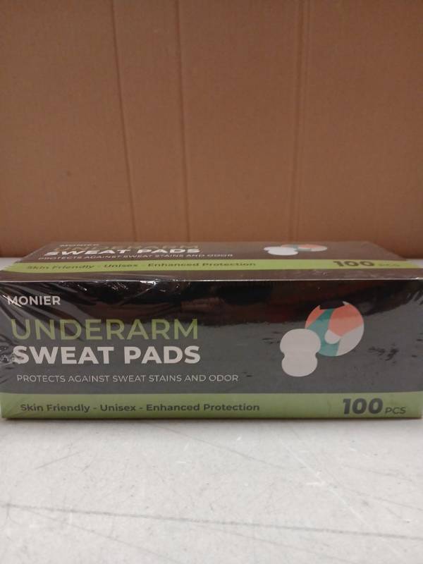 lot 25265 image: Monier Underarm Sweat Pads 100 Count - Retail $15