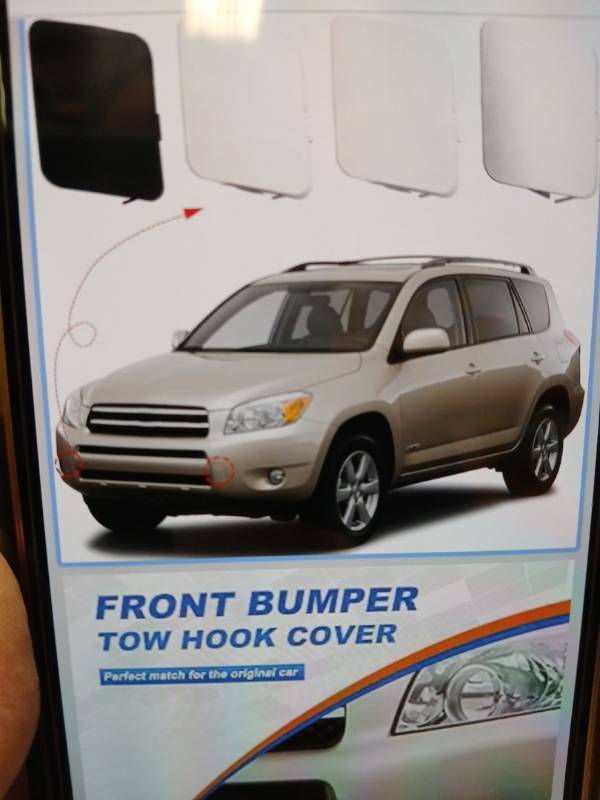 lot 25268 image: Silscvtt Front Bumper Bracket Tow Hook Eye Cap Cover 1 Pair
