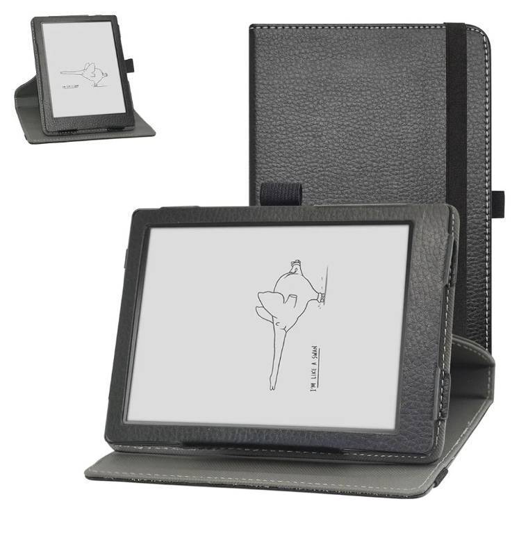 lot 31444 image: MAMA MOUTH for Onyx Boox Poke 5 Rotating Case,360 Degree Rotary Stand with Cute Pattern Cover for Onyx Boox Poke 5 Boox Poke 5S 6 EReader Case,Black - Retail $11
