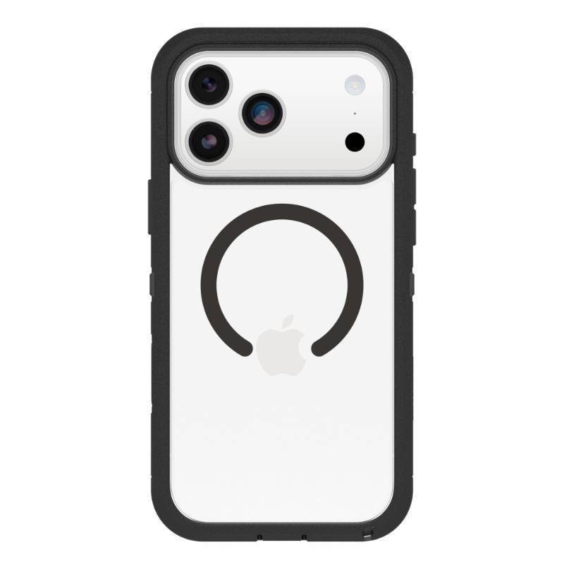 lot 42671 image: OtterBox iPhone 17 Pro Max Defender Series Pro XT Clear Case - Dark Side - Black - Tough, Rugged & Durable iPhone Case, Snaps on MagSafe - Retail $75