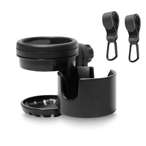 lot 9355 image: Baby Stroller Cup Holder with Hooks Phone Holder Baby Travel Essential Universal Stroller Accessories Attachment Bike Wheelchair