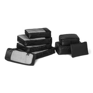 lot 9382 image: Amazon Essentials 8-Piece Packing Cubes Travel Accessories Set, Luggage Organiser with Double Zip, rPET Construction, Space-Saving Design, Black - Retail $22