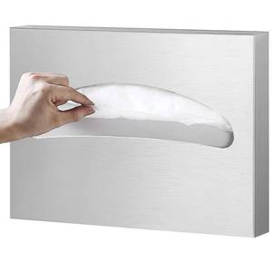 lot 25791 image: Toilet Seat Cover Dispenser Wall Mounted SUS 304 Stainless Steel Brushed - Retail $32