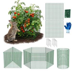 lot 25793 image: MQJIAZHI 18PCS Plant Protectors from Animals, 13x13 Metal Plant Cages for Outdoor Plants, Reusable Plant Covers from Animals, Garden Cloche & Chicken Wire Cloche for Vegetables, Flowers, Seedlings - Retail $26