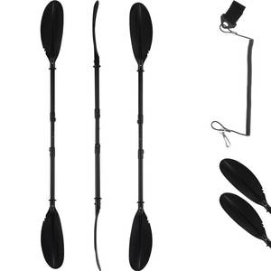 lot 25796 image: Gzlozak Kayak Paddle, 70-96 Kayak Oar for Boating Fishing Adults Heavy Duty Adjustable Shaft with Paddle Leash for Kayaking Boating Canoeing River Tubing (Black) - Retail $27