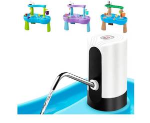 lot 25803 image: Portable Electric Water Bottle Pump with USB Charging - Retail $12