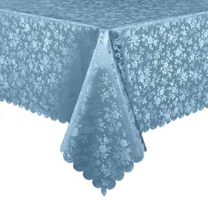 lot 25824 image: Smiry Rectangle Table Cloth, Waterproof Heavy Duty Vinyl Tablecloths, Wipeable Washable Table Cover for Kitchen and Dining Room (Stone Blue, 60 X 84) - Retail $25