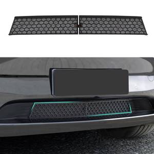 lot 25845 image: REFORM DESIGN Front Grill Mesh Insert Compatible with 2020-2025 Tesla Model Y Not for Juiper, Air Vent Cover Guard Replacement for Tesla Model Y Accessories (2020-2025 Model Y) - Retail $40