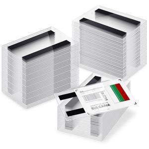 lot 25863 image: Ctosree 50 Pcs Magnetic Label Holder 5.5 x 3.5 Inches Pallet Rack Sign Holder Clear Plastic Protectors Magnetic Data Card Holders File Cabinet Labels for Metal Racks and Shelves Window - Retail $36
