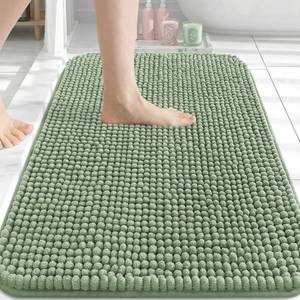 lot 25886 image: Arotive Bathroom Rugs 30 x 20, Ultra Soft Absorbent Chenille Bath Rugs, Non-Slip Rubber Backing, Machine Washable Bath Mats for Bathroom Floor, Tub and Shower, Home Decor Accessories, Sage Green - Retail $26