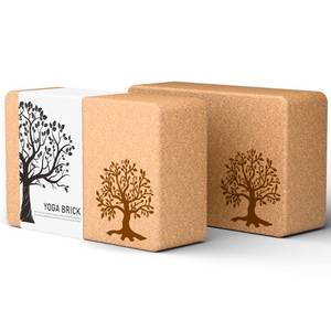 lot 25909 image: Cork Yoga Blocks 2 Pack Set, Natural Cork Soft Non-Slip Yoga Blocks, High Density & Eco Friendly Yoga Accessories for Women Men, Ideal for Yoga, Pilates, Stretching and Toning - Retail $24