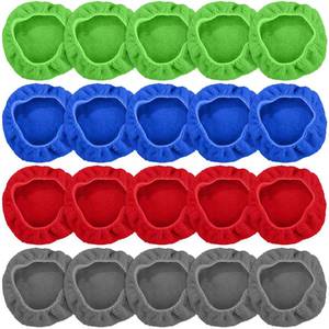 lot 43228 image: Tallew 20 Pack Windshield Cleaner Microfiber Pads Fit Car Window Cleaning Tool Replaceable Glass Wipes Inside Car Windshield Supplies, Fits 4-6 Inch Tools, 4 Colors - Retail $14