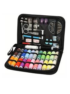 lot 43230 image: 95pcs Sewing Kit for Adults Portable Sewing Supplies Accessories Contains Thread Needle Scissors Measure Tape Thimble DIY Christmas Gifts