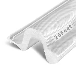 lot 43234 image: Fingwerk 26 Feet Long Reach Weather Stripping Door Seal, Fingwerk V-Shaped Replacement Door Seal Strip Foam Kerf Weather Stripping for Doors Frame Door Insulation Strip, Easy Cut to Size(White) - Retail $13