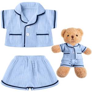 lot 43246 image: Hungdao Bear Clothes Pajamas Make Your Own Animals Outfits Fits Most 14 Inches Bear Accessories (Blue) - Retail $13