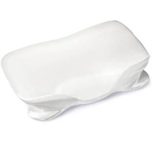 lot 43252 image: Thickened Satin Pillowcase for Zelimun Cervical Pillow, Smooth & Soft Pillowcase, Contour Pillow Cover with Zipper (White) - Retail $15