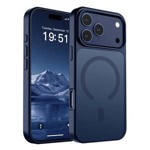 lot 43253 image: SUPFINE Magnetic for iPhone 17 Pro Case (Compatible with MagSafe)(Military Grade Drop Protection) Translucent Matte Shockproof with Anti-Fingerprint Phone Cover,Dark Blue - Retail $16