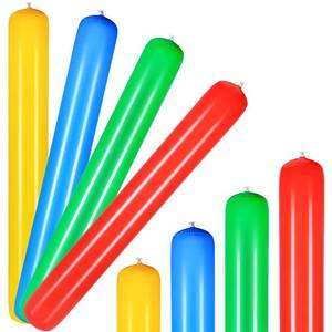 lot 43256 image: Deekin 4 Pcs Pool Inflatable Sticks Inflatable Pool Noodles Colorful PVC Outdoor Water Games Giant Blow up Noodles for Swimming Pools Adults Beach Lake Party, 41.34 Inch - Retail $10
