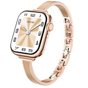 lot 43262 image: Mesime Slim Dressy Watch Bands for Women Compatible with Apple Watch Band 49mm 46mm 45mm 44mm 42mm 41mm 40mm 38mm, Jewelry Thin Bracelet Classy Metal Designer Fancy Strap for iWatch Ultra Series 11 10 9 8 7 6 5 4 SE 3 2 1 - Retail $20