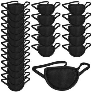 lot 43263 image: 36 Pcs Pirate Eye Patches 3D Black Silk Pirate Captain Costume Comfortable Eye Masks for Adults Lazy Cosplay
