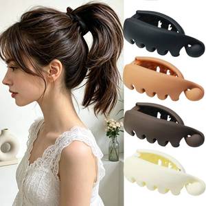 lot 43269 image: 2Pcs Small Banana Hair Clips for Women, Matte Cute Hair Accessories Strong Hold No Slip Hair Claw Clips Fashion Vintage Banana Clip High Ponytail Jaw Clips Hair Barrettes for Thick & Thin Hair - Retail $8