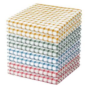 lot 43277 image: Nialnant 8 Pcs Kitchen Dish Rags,100% Cotton Soft Absorbent Quick Drying Dish Cloths for Kitchen,Washing Dishes,Cleaning rags-11 x 11In - Retail $8