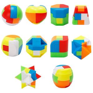 lot 43303 image: Bbiamsleep 20 Pcs Brain Teasers Puzzle Game Plastic Original 3D Sphere Puzzle Magic Ball Brain Teaser Puzzles Intelligence Game Puzzles for Boys and Girls Educational - Retail $17