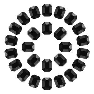lot 43315 image: MECCANIXITY 8x10MM Octagon Rectangle Rhinestones, 100 Pcs Crystal Faceted Rhinestones with Silver Plated Glass Gems for Crafts (Black) - Retail $9
