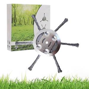 lot 43323 image: Steel Wire Grass Trimmer Head, 6 Inch SteelWire Brush Cutter Trimmer Head for WeedEater(6 Blade-6in1). - Retail $10