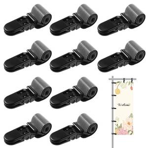 lot 43327 image: Dplolng 10 Pcs Garden Flag Clips,Anti-Wind Holder Clips Garden Flag Stopper Clip for Outdoor Yard Flags Banners Decoration,to Hold & Prevent Slipping-Black - Retail $7