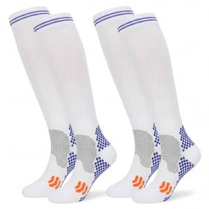 lot 43329 image: Compression Socks (20-30mmHg) for Men & Women Best Compression Socks for All Day Wear, Better Blood Flow, Swelling (SM, White) - Retail $10