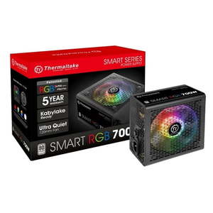 lot 62020 image: Thermaltake Smart 700W 80 White RGB Power Supply
