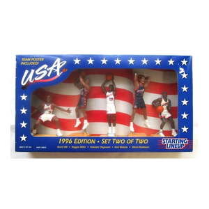 lot 62032 image: USA Dream Team 1996 Edition Starting Lineup Set 2 of 2 Action Figures