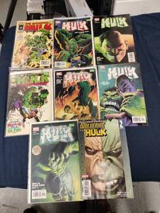 lot 62086 image: Set of 8 Incredible Hulk Comic Books