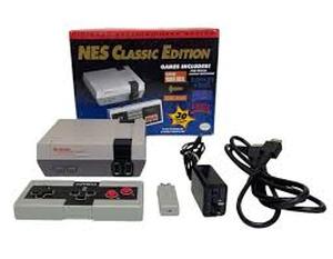 lot 62136 image: Nintendo NES Classic Edition (CLV-001) mini console system with two controllers