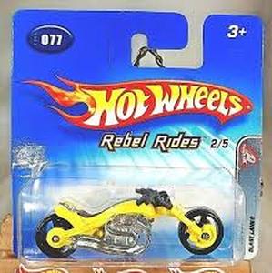 lot 62122 image: 2005 Hot Wheels Blast Lane motorcycle from the Rebel Rides series