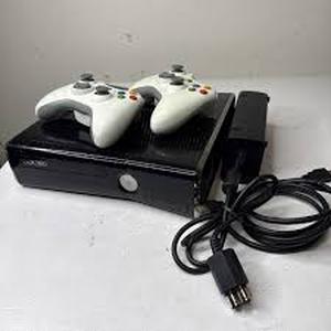 Microsoft Xbox 360 S (Slim) console with 2 Wireless Controllers