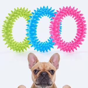 lot 17255 image: Hurray 3 Pack Puppy Teething Chew Toys for Relieve Itching and Clean Teeth - Dog Toys for Small Dogs, Puppies Dog Teething Toys - Size Small, Pet Supplies Rubber Dental Chew Toy - Up to 15 lbs