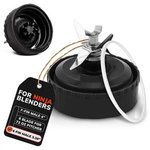 lot 17266 image: 6 Fin Male Replacement Blade for Ninja Blender   Single Serve Stainless Steel Blender Blade 3.35 for Smooth Blending   Compatible with BL770, BL770A, BL770BRN, BL770W, BL771, BL771C, BL772, and More