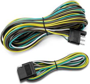 lot 17270 image: LIMICAR Trailer Wiring Harness Kit, 25ft Trailer Wire with 4 Flat Extension Connector, 4 Pin Flat Wishbond Wiring Light Kit for Utility Boat