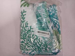 lot 17303 image: BETGINY Coral Blue Pattern Tablecloth Square 54x54 Inch,White Blue Green Table Cloth,Stain Resistance Polyester American Independence Day Farmhouse Table Covers for Kitchen Dining Party Picnic