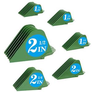 lot 17310 image: Clipper Guards Compatible with Wahl 10 12 14 16 18 20 Hair Clipper Guards 6pcs Extra Long Clipper Guard Attachments 2.5 Inch Clipper Guides Multiple Sizes Universal 2.5, 2.25, 2, 1.75, 1.5, 1.25