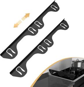 lot 17521 image: Stove Gap Covers 316 Stainless Steel,2 Pack Stove Gap Filler,Heat Resistant Stove Gap Guards,Slide in Range Trim Kit,Easy Adjustable Length 13.8 to 27.5,Width 0.78,Fits Narrow Gaps,Black