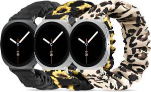 lot 17533 image: Compatible with Samsung Galaxy Watch 8 Band 40mm 44mmGalaxy Watch 8 Classic 46mm, Stretchy Scrunchie Cute Elastic Fabric Nylon Bands 3-Pack   Women