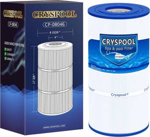 lot 17535 image: Cryspool  08046 Filter Compatible with Hayward C900, CX900RE, C-900, PA90, Posi-Clear PXC-95, C-8409, Ultral-B6, PP-B6, FC-1292, 90 Sq. Ft Pool Filter Cartridge, 1 Pack