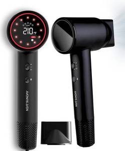 Quiet Ionic Hair Dryer - High Speed Fast Drying Blow Dryer with LCD Display, Noise Reduction Technology - Lightweight & Ergonomic Design