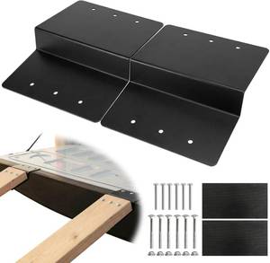 lot 17543 image: Steel Ramp Top Kit, 2 Pack Heavy-Duty Steel Ramp Kit for 2x8 Boards to Safely Load ATV Motorcycle and Lawn Equipment On and Off Your Vehicle, Black