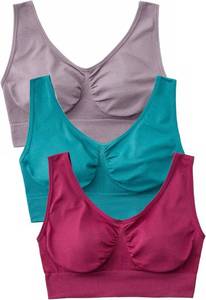 lot 17548 image: Hiking Gril Womens Comfort Wirefree Bralette Unpadded Sleep Yoga Bra Size 2XL